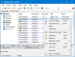 KeePass Main Window
