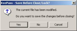 Save Confirmation on Windows 2000/XP